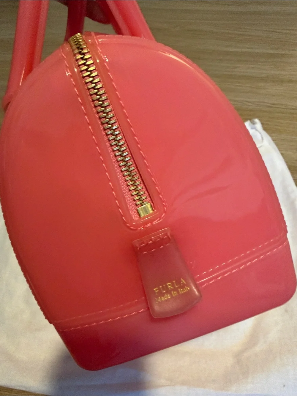 Furla Jelly Special Edition Candy Bag Satchel with Furla Lock & Dust Bag